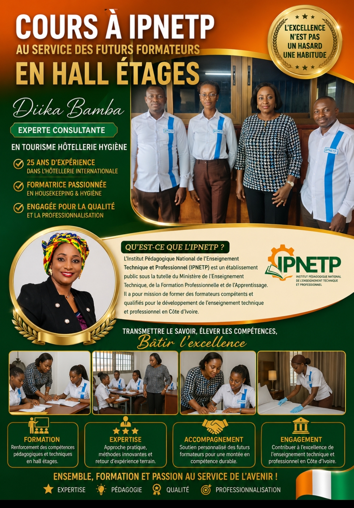 Cours à IPNETP — Formation en Hall Étages