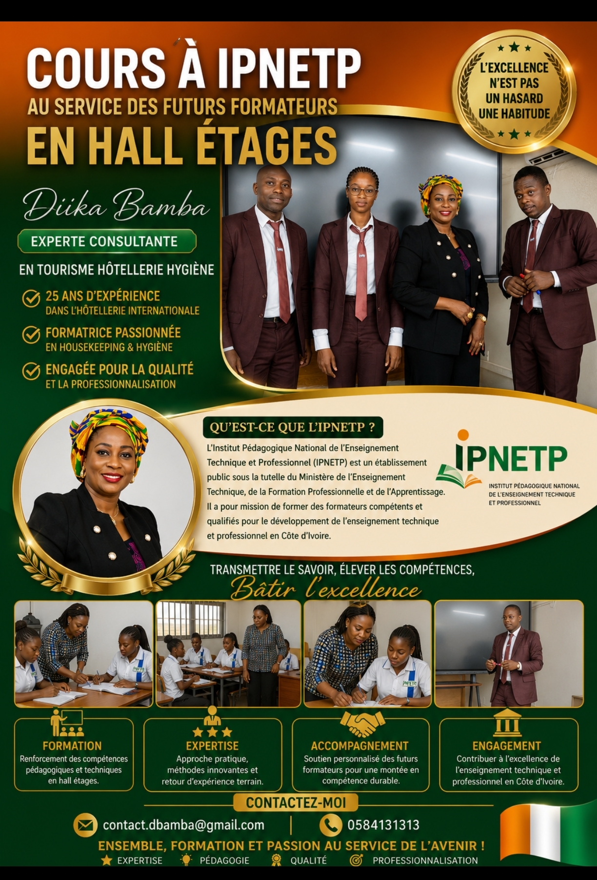 IPNETP — Formation Hall Étages, Diika Bamba Experte Consultante